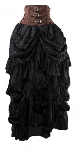 Gothic steampunk bustle skirt - bustle,
