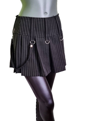 Pinstripe faltenrock punk - faltenrock,