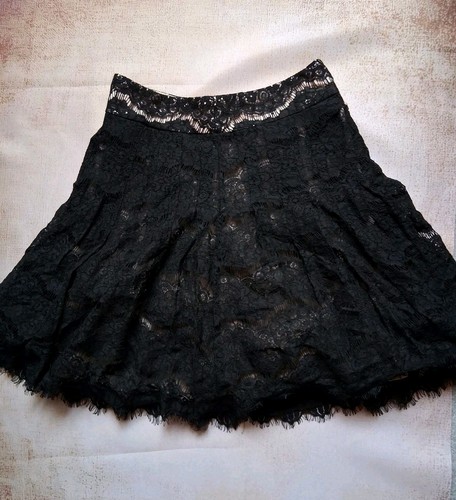 Spitzenrock damen schwarz - s,