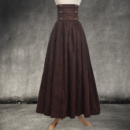 Damen hohe taille langer rock - hohe,