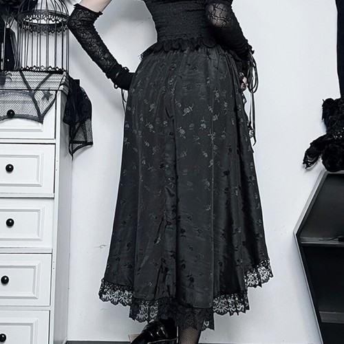 Spitze rock midi blumenmuster - midi,