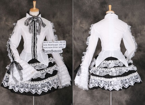 3296 spitze schwarz weiß - schwarz,