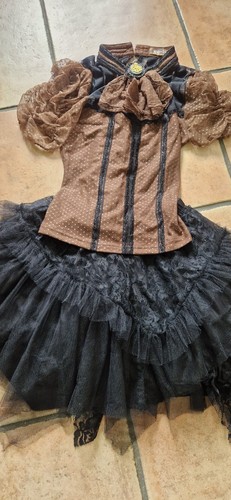 Damen steam punk dress braune - dress,